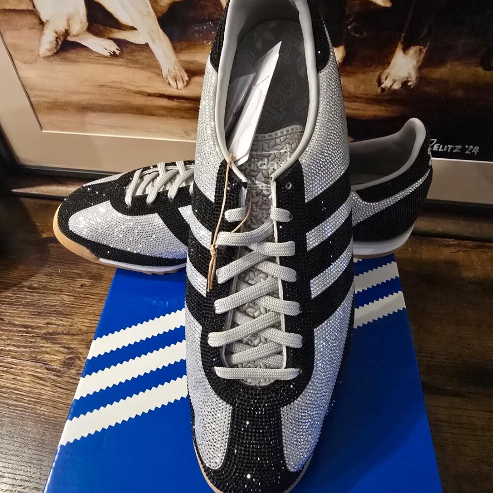 Adidas SL 72 OG Rhinestone Grey Black (KJ6151) Men's Size 10 US Authentic NEW - Picture 2 of 16